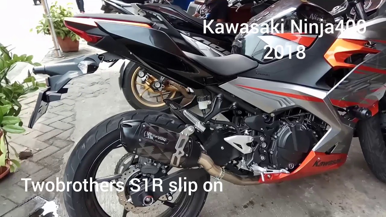 Knalpot TwoBrothers S1R Slip on Kawasaki Ninja400 2018 original