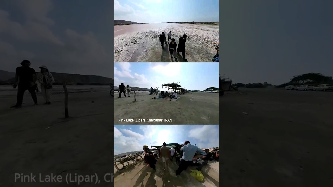 Here is Iran.Chabahar pink lake (Lipar) and local market.Watch the full video in the 