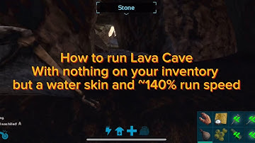 Ark mobile: How to speed run lava cave with nothing on, just naked body