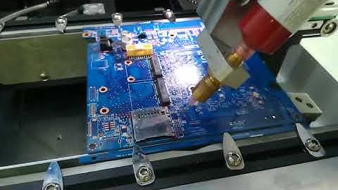 SMT line red glue dispensing