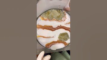 Pouring Resin for Geode Art 😍😍 #epoxyresinart #youtubeshorts #shorts