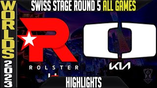 KT vs DK Highlights ALL GAMES | S13 Worlds 2023 Swiss Stage Day 9 Round 5 | KT Rolster vs Dplus KIA