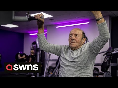 94-year-old great grandad dubbed ‘Super Mario’ still pumps iron during  workout sessions | SWNS