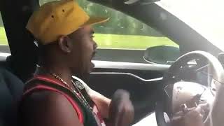 Lil Duval playing New music and smoking