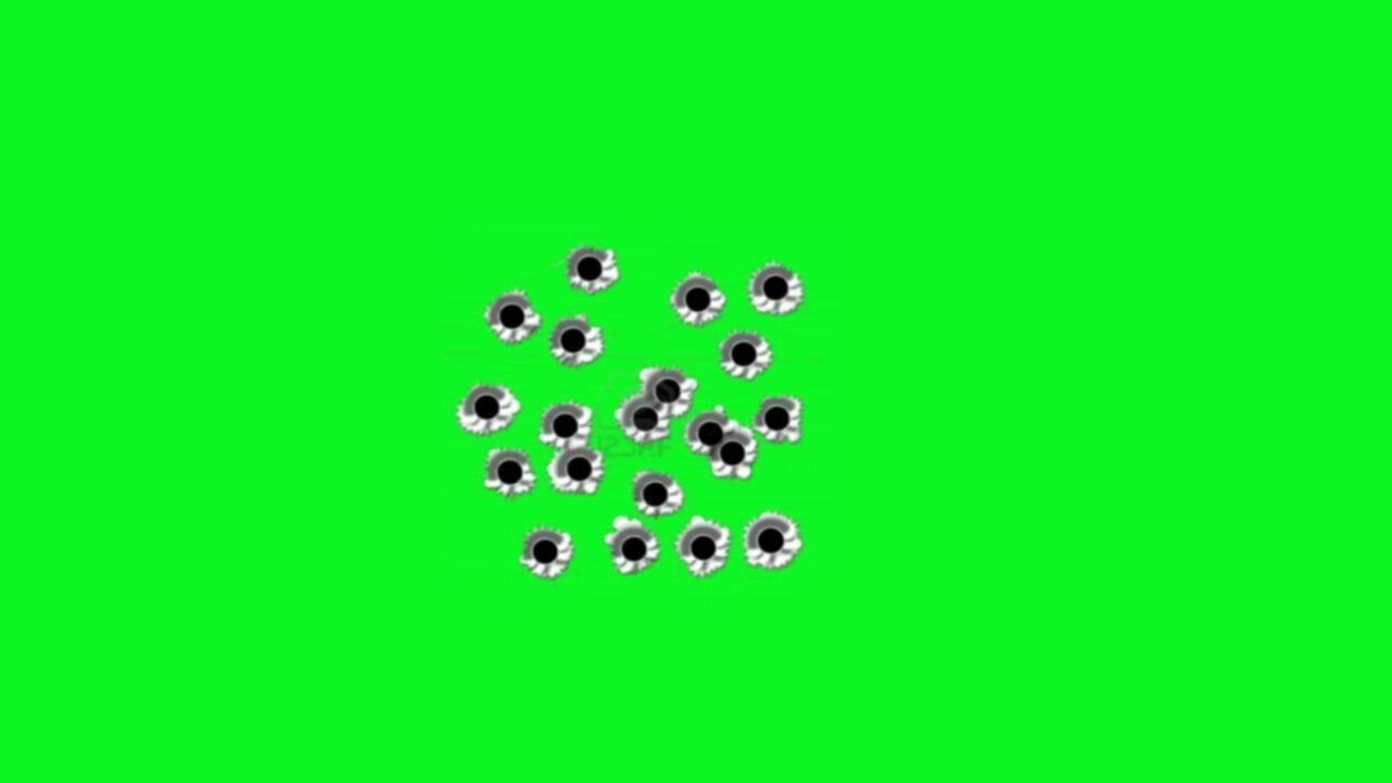 gun bullet holes - green screen effect - YouTube