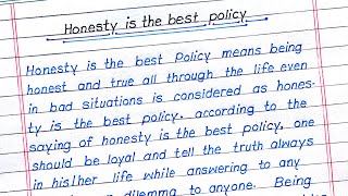 How to Write Essay on Honesty is the Best Policy | Honesty is the Best Policy