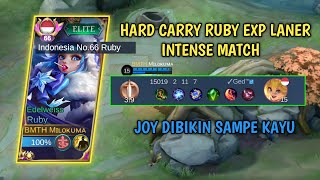 INTENSE MATCH !! Ruby Hard Carry Exp Laner | Top Global Ruby