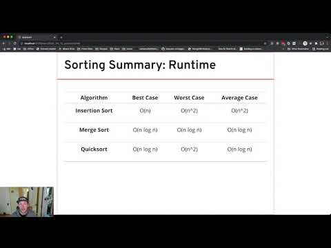 CS 124: Sorting Algorithm Review
