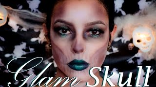 Glam Skull Halloween Makeup - Mortiana Makeup