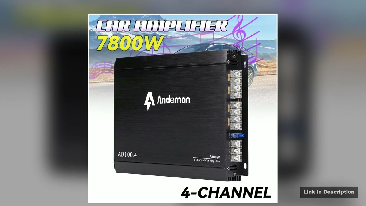 Andeman 4Channel Car Amplifier 7800W Peak Power AB Class 200W RMS 12V138V High Performance Audio