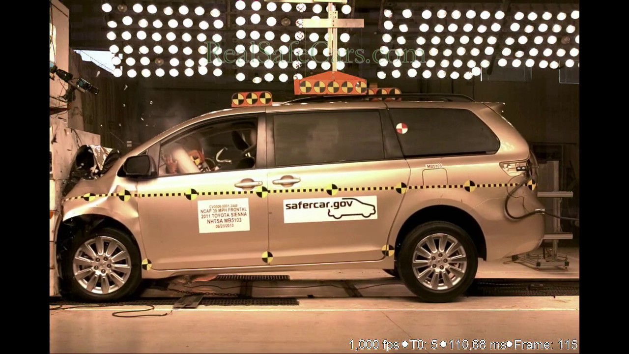 Toyota Sienna (2011-2013) Crash Tests (Front, Side, Rear-End, Side-Pole)