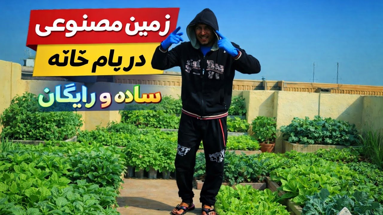 💥 زمین مصنوعی بالای بام خانه / روش ساده و رایگان که هر کسی میتواند ایجاد کند/ هر نوع سبزیجات در خانه