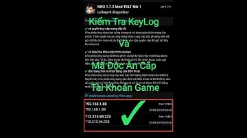 Check KeyLog Trên Phiên Bản Ngọc Rồng Online Mod , Hack || #Kiểm_Tra_Keylog
