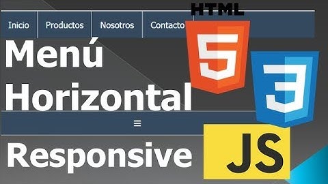 Como crear un Menú Horizontal con Javascript  CSS HTML mas codigo