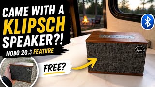Our Camper Came With a Klipsch Bluetooth Speaker?! | NoBo 20.3 Feature