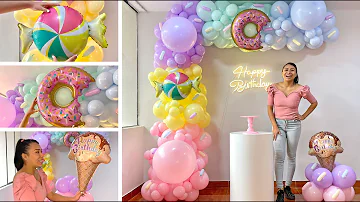 Como hacer un Arco de Globos - Decoración Candy Bar Party