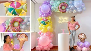 Como hacer un Arco de Globos  Decoración Candy Bar Party