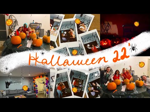 OUR FIRST HALLOWEEN COSTUME PARTY: decorating, taco bar, pumpkin carving! 🎃