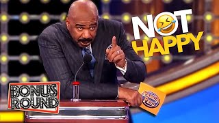 Steve Harvey Is Not Happy  2hours Of Family Feud