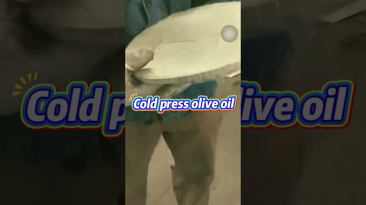 olive oil cold press from hydraulic oil press machine. 
