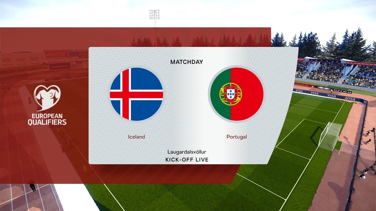 Iceland vs Portugal | Laugardalsvöllur | European Qualifiers | PES 2021