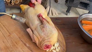 видео: Как быстро и вкусно приготовить утку, в казане на костре картинка: Как быстро и вкусно приготовить утку, в казане на костре