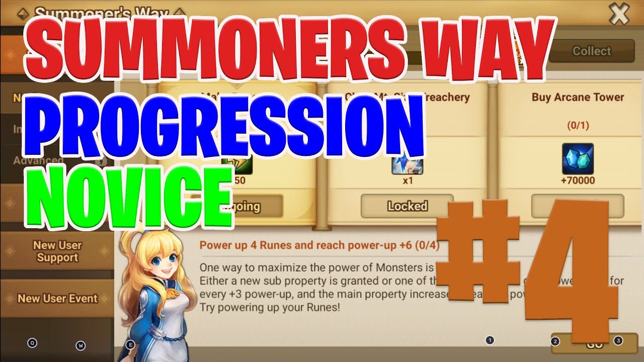 Summoners Way - Progression - Novice - #4 - Power up 4 Runes | Summoners war 2022
