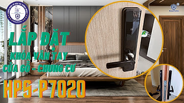 Lắp đặt khóa vân tay cửa gỗ cao cấp Orbita HPS-P 7020 cho văn phòng/ căn hộ/ chung cư/ nhà riêng