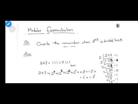 modular exponentiation