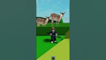 Deer came to eat hay on a farm in Brookhaven RP Roblox #potato #animals #robloxmemes #kids #lol