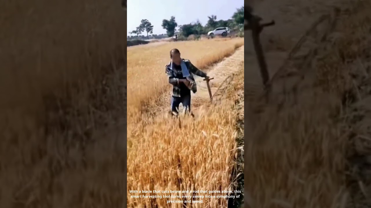 Genius Rice Harvester Hack: How Farmers Use This Smart Blade to Boost Efficiency 🌾🔧