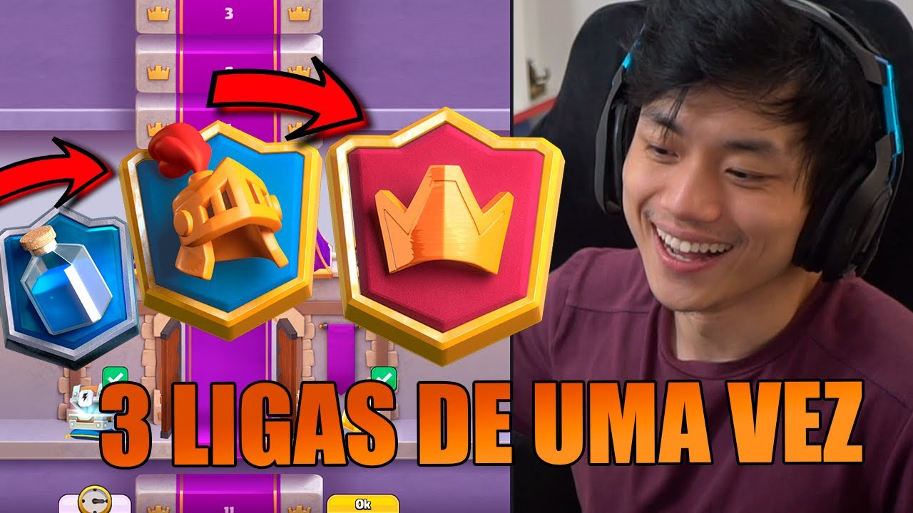 SEQUÊNCIA ABSURDA DE VITÓRIAS SUBINDO DE LIGAS!! CLASH ROYALE