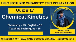 FPSC Lecturer Chemistry Test Preparation | FPSC Chemistry | Chemical Kinetics | Quiz 17 | FPSC Job | screenshot 3