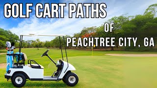 Peachtree City Golf Cart Paths Tour | 100  Miles of Trails   Starbucks Stop ☕