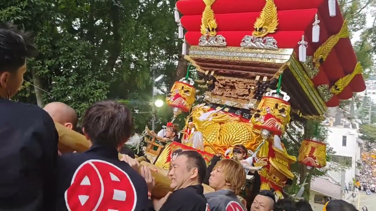 令和7年 10月12日 播州三木秋祭り 大宮八幡宮 本宮　明石町屋台 宮入