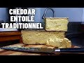 Fromage cheddar fait maison vieilli en toile mthode traditionnelle daffinage