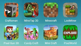 Craftsman, MineTap 3D, Minecraft, LostMiner, Pixel Gun 3D, Candy Craft, Mini Craft, PixelWorld screenshot 3