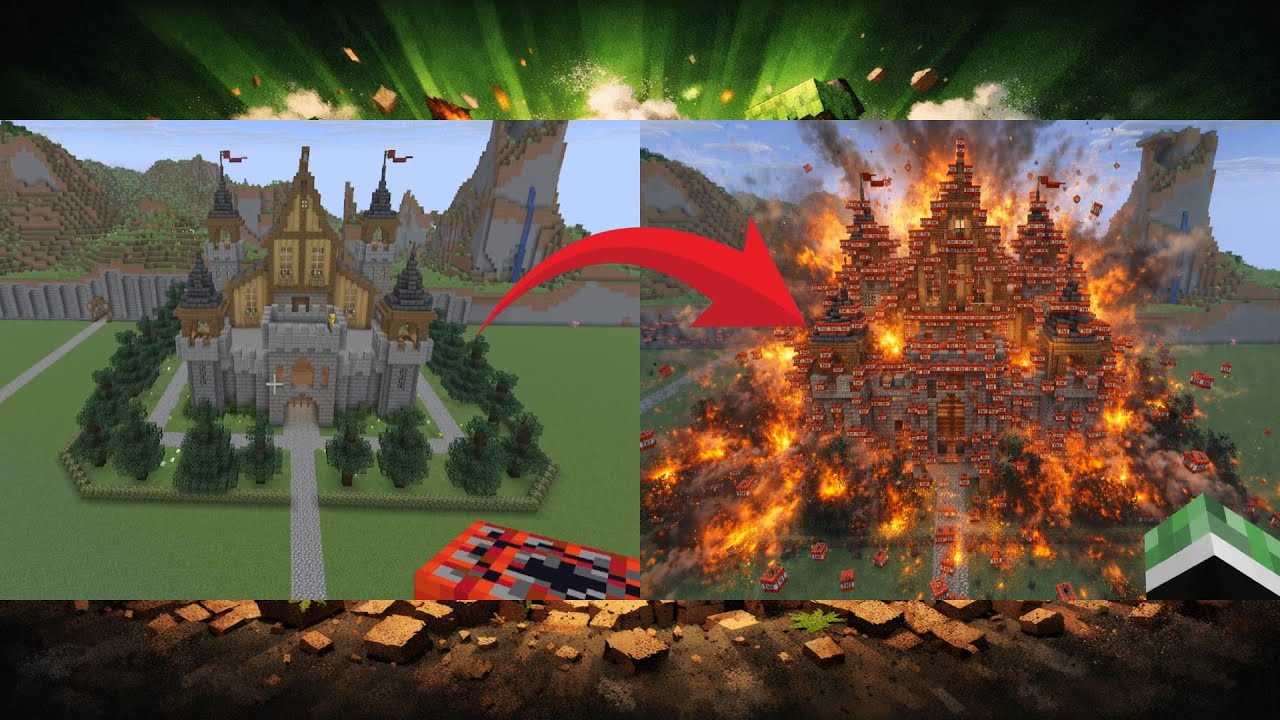 Minecraft TNT Castle Explosion 💥 | Castle Boom!