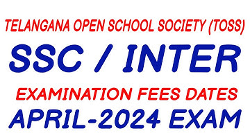 TOSS EXAM FEES 2024 Explained! SSC & Open Inter Dates, Last Dates, Payment Guide Don