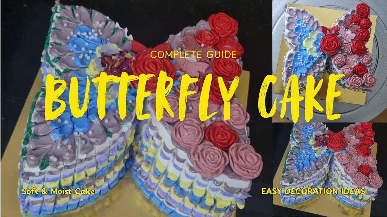 How to Make Butterfly Cake | Butterfly Cake Recipe & Decoration | Stunning Cake Design for Beginners