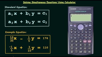 Solving Simultaneous Equations Using Calculator
