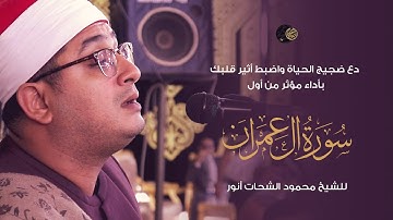 دع ضجيج الحياة واضبط أثير قلبك بأداء مؤثر من أول سورة آل عمران للشيخ #محمود_الشحات | الانشاصية -اجـا