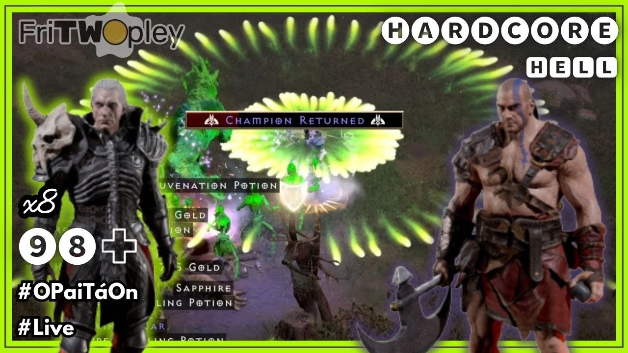 🔴 LIVE: HARDCORE HELL BARBARIAN Whirlwind | NECROMANCER Poison Nova 8 Players: Diablo 2 Resurrected