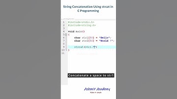 String Manipulation in C: Concatenate Strings with strcat #cprogramming #strings #coding #prog