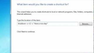 Make a shutdown shortcut with a message appearing before