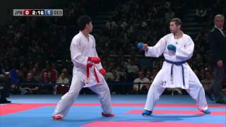 FINAL. Gogita ARKANIA vs Ryutaro ARAGA. 2014 World Karate Championships. Male Kumite -84kg