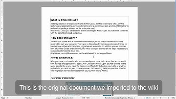 XWiki - Importing Office Documents