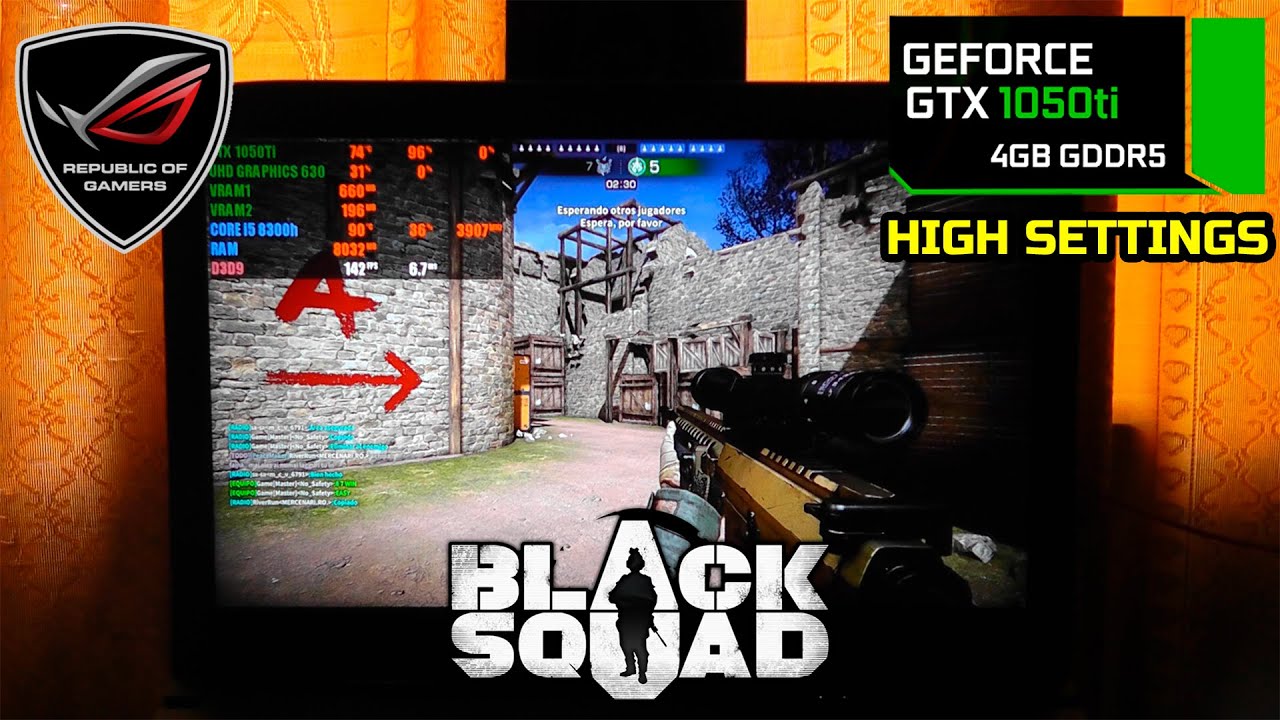 GTX 1050Ti (Laptop) [Black Squad] - High Settings (1080p)