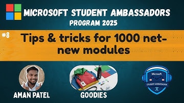 Tips & Tricks for 1000 modules | Microsoft Student Ambassador | Step by Step By Aman Patel MSA 2025