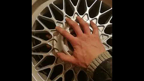 BBS style 5 16" custom center caps locking